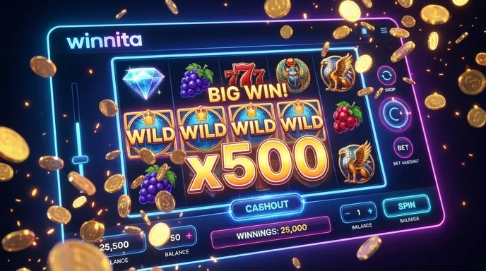 Flusso di prelievo su Winnita con metodo selezionato, importo in euro e stato in elaborazione